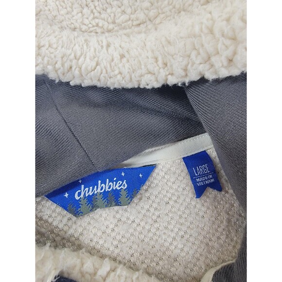 Chubbies Pullover Hoodie Mens Large Sherpa Fleece Kangaroo Pocket Cozy Outdoors - Picture 2 of 12